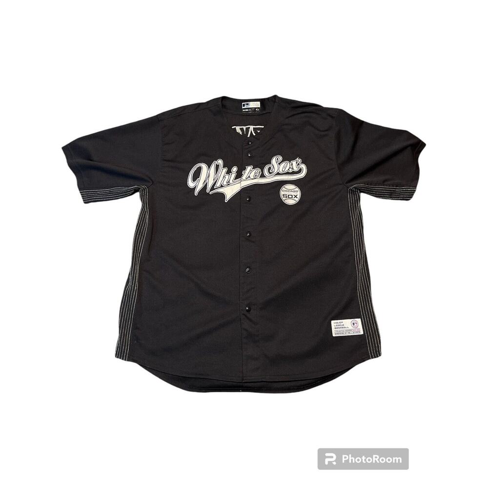 XXL AJ Pierzynski #12 Chicago White Sox Black MLB True Fan Jersey Embroidery Y2k